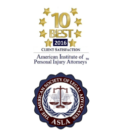 American Institute of Personal Injury Attorneys '10 Best 2016' for Client Satifaction